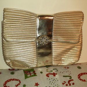 Clutch Bag Gold With Fancy Clasp